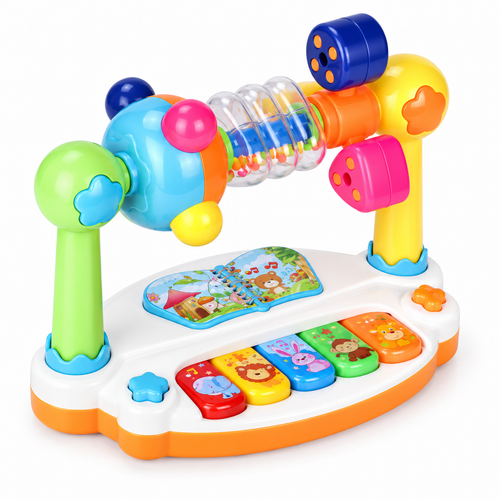 Musical Baby Piano Toy with Lights & Sounds for Toddlers