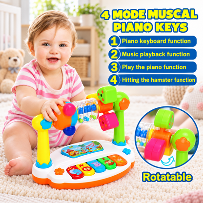 Musical Baby Piano Toy with Lights & Sounds for Toddlers