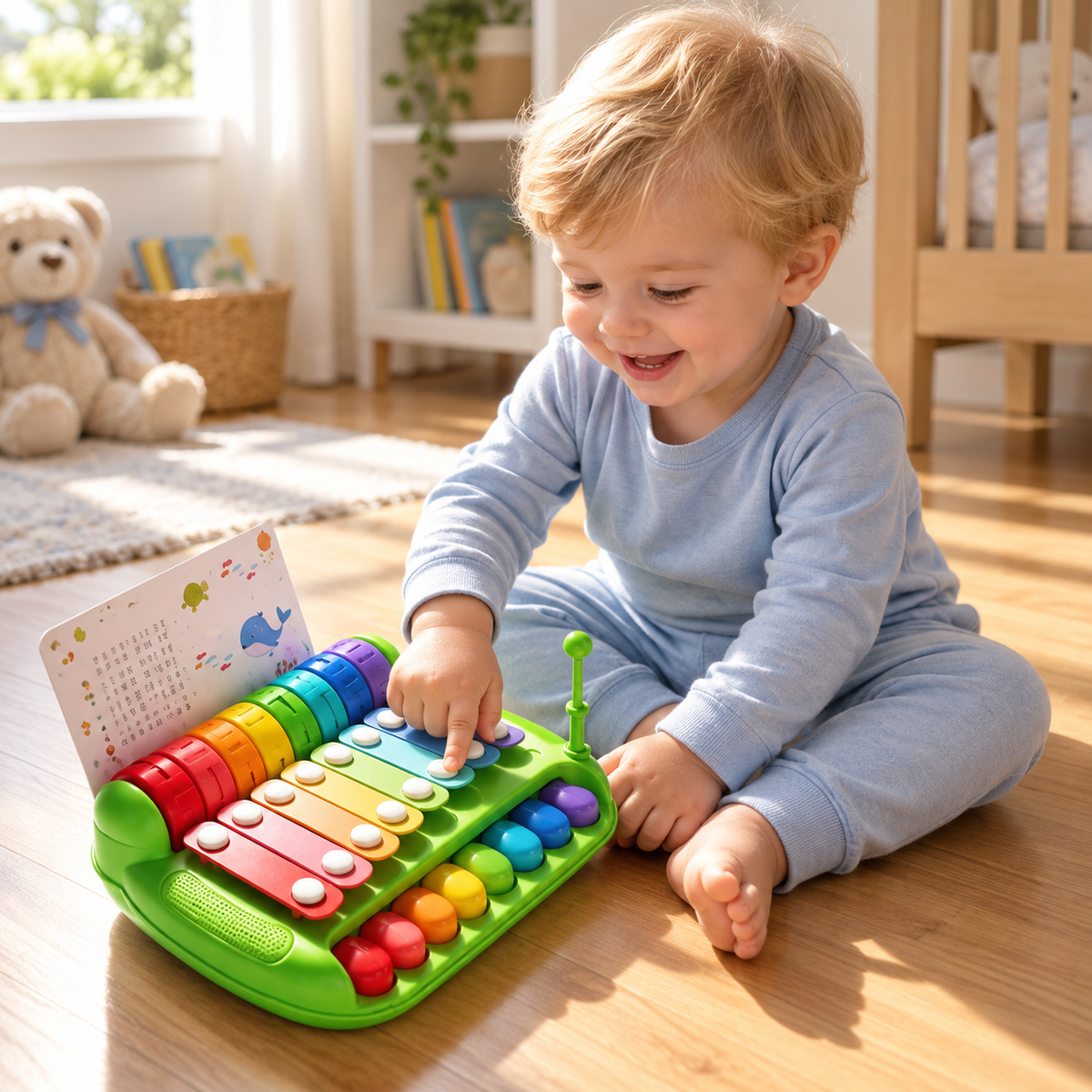 2 In 1 Baby Piano & Xylophone Musical Learning Toy