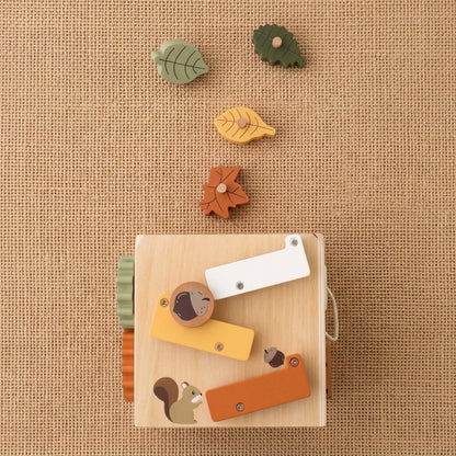Fall Season Montessori Wooden Activity Cube Educational Toys for Toddlers
