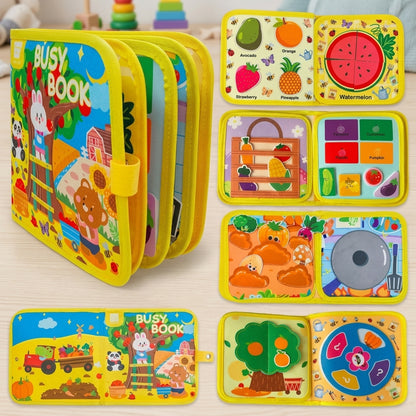 Animal World Montessori Quiet Book for Toddlers Learning Activity Cloth Book