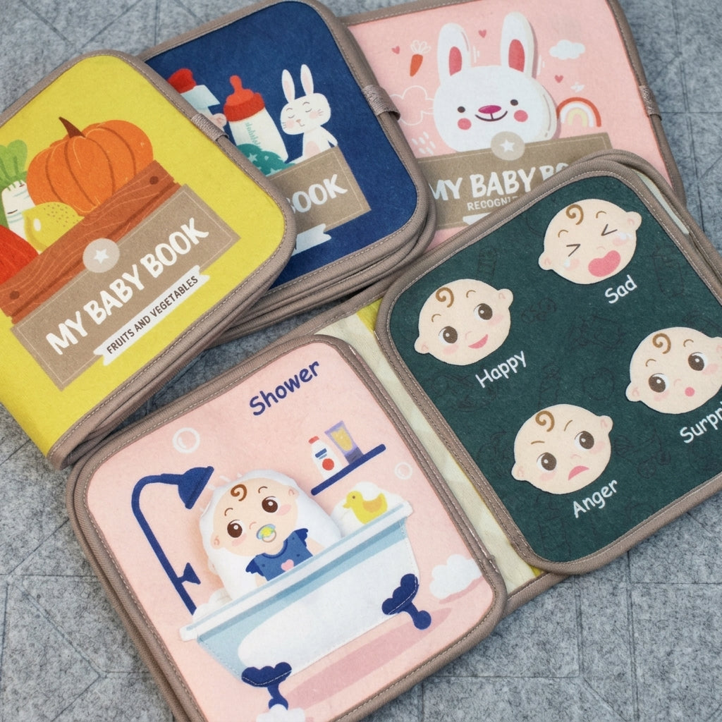 Animal World Montessori Quiet Book for Toddlers Learning Activity Cloth Book