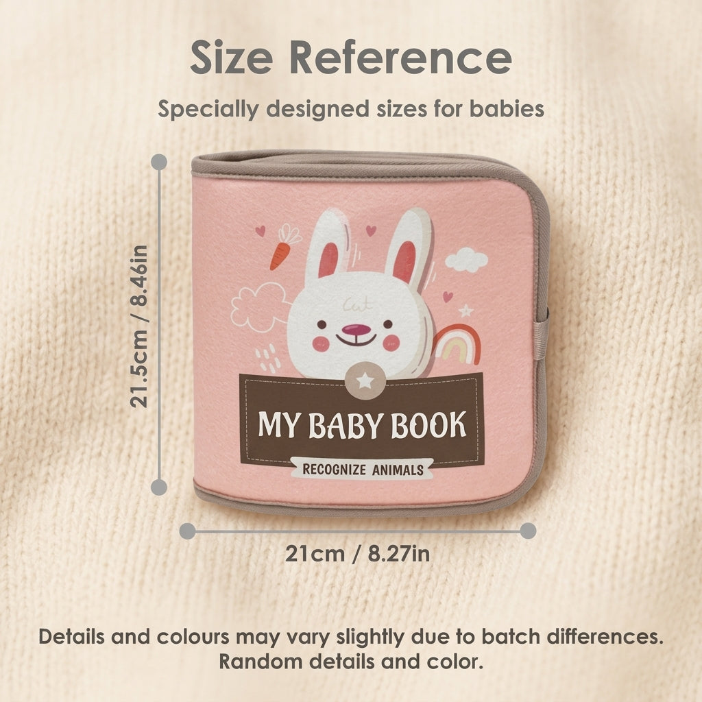 Animal World Montessori Quiet Book for Toddlers Learning Activity Cloth Book