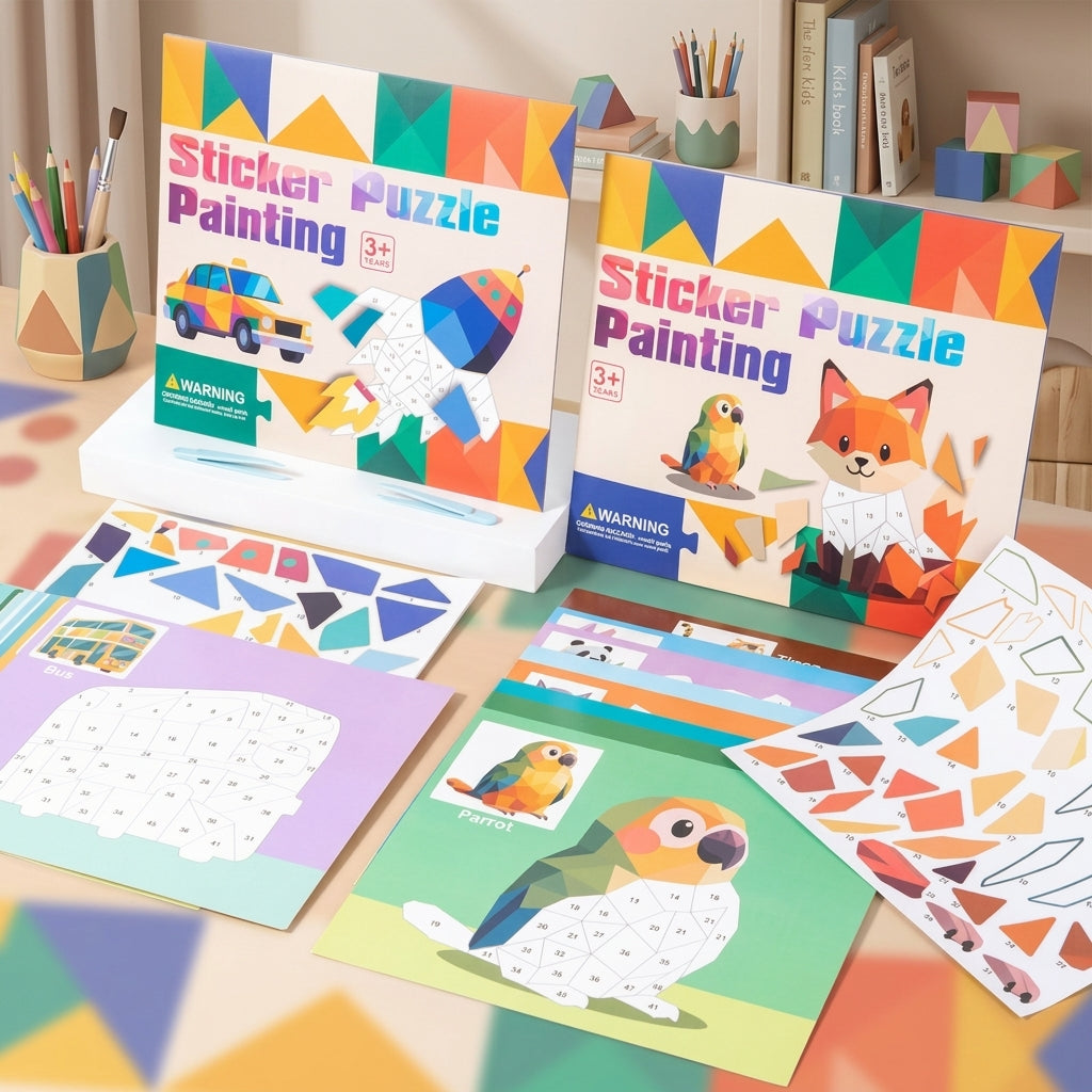 Montessori Kids Busy Book 4 Themes Travel Sticker Book