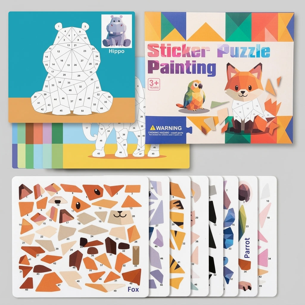 Montessori Kids Busy Book 4 Themes Travel Sticker Book