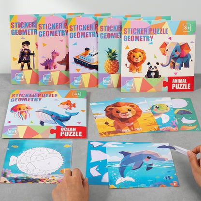 3D Geometric Sticker Puzzle Kids DIY Mosaic Collage Craft Kit