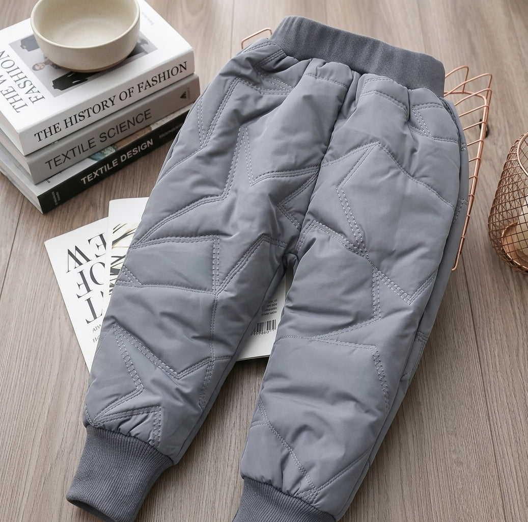 Toddler Waterproof Ski Pants Kids Winter Warm Fleece Trousers