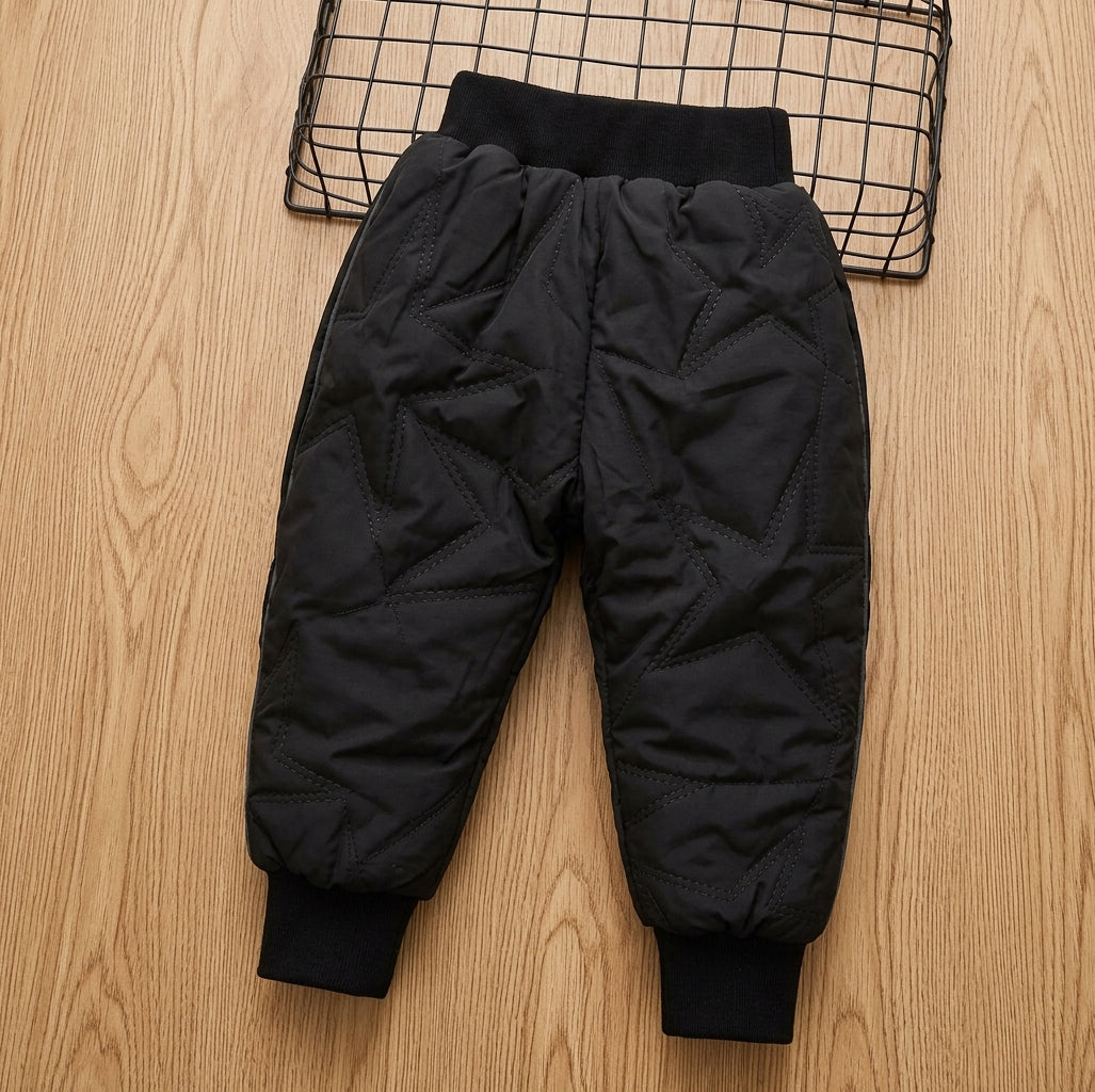 Toddler Waterproof Ski Pants Kids Winter Warm Fleece Trousers