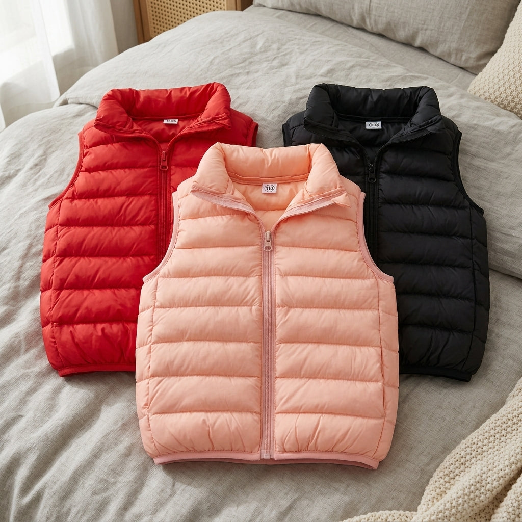 Kids Lightweight Down Vest Boys Girls Winter Puffer Waistcoa