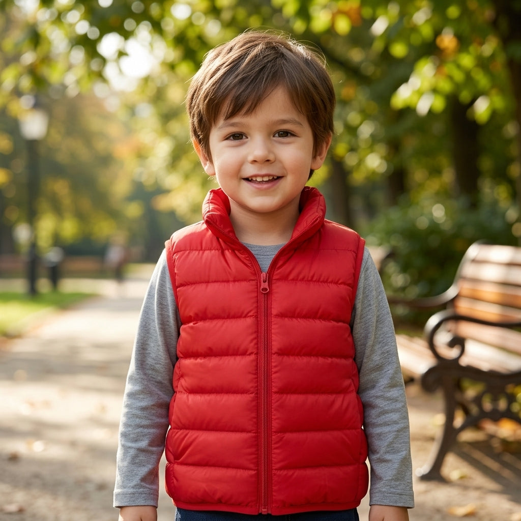 Kids Lightweight Down Vest Boys Girls Winter Puffer Waistcoa