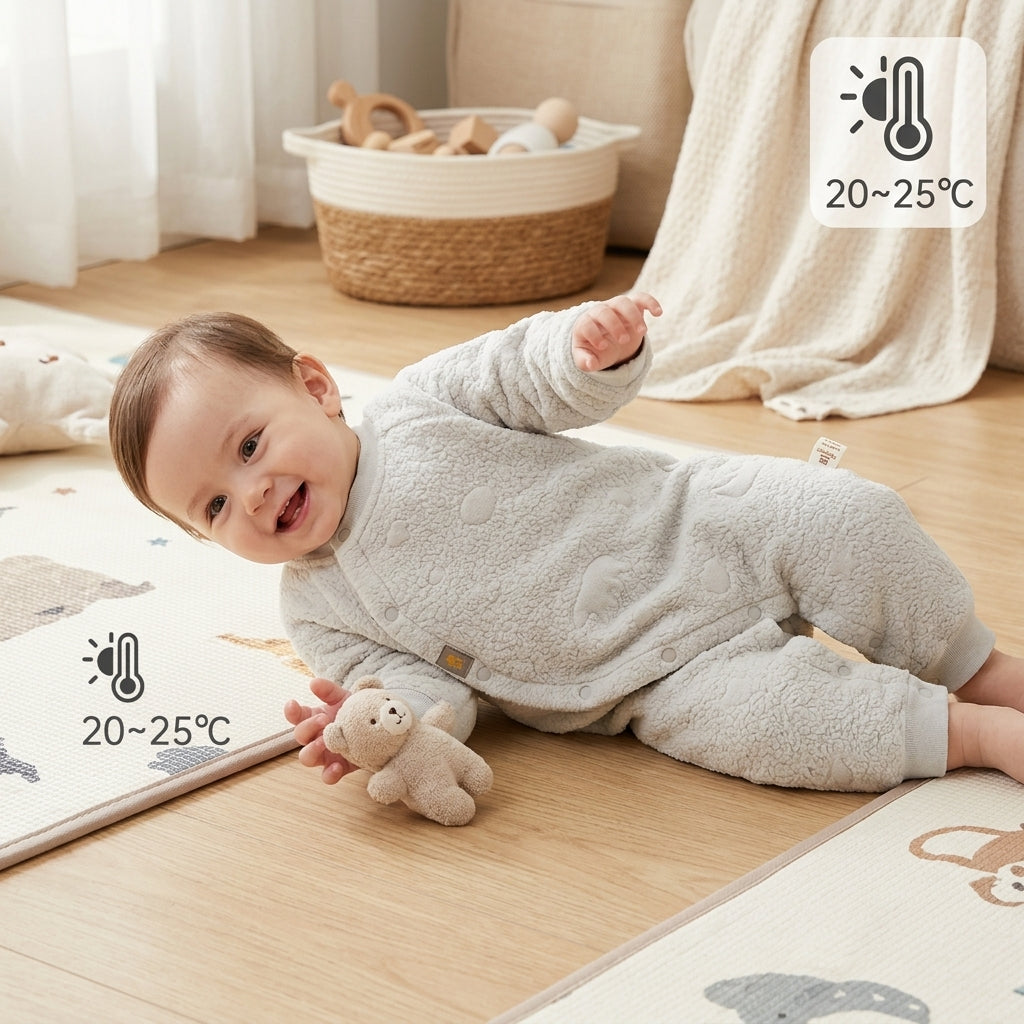 Thick Cotton Newborn Jumpsuit Cozy Baby Boy Girl Fall Romper