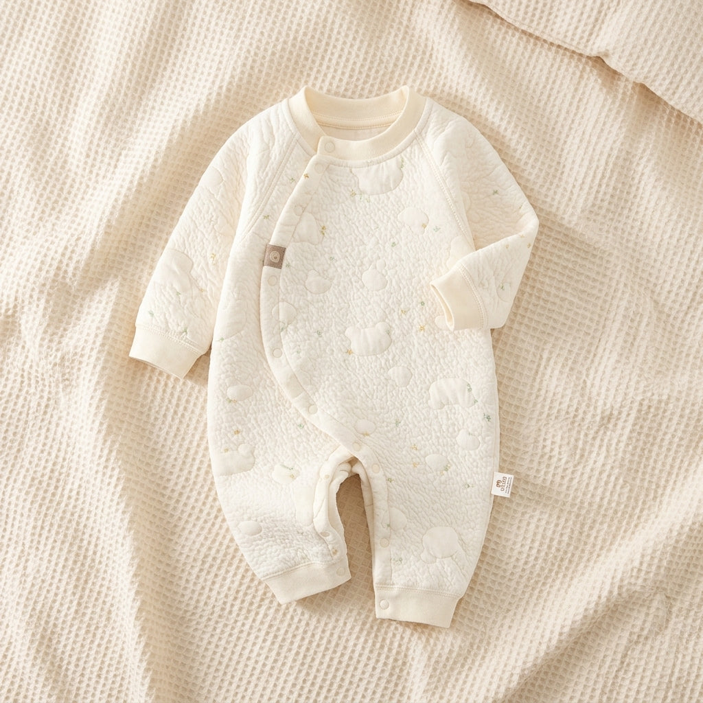 Thick Cotton Newborn Jumpsuit Cozy Baby Boy Girl Fall Romper