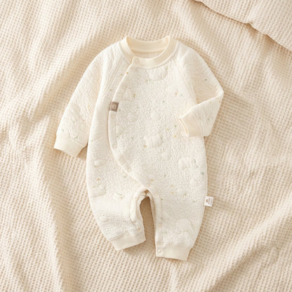 Thick Cotton Newborn Jumpsuit Cozy Baby Boy Girl Fall Romper