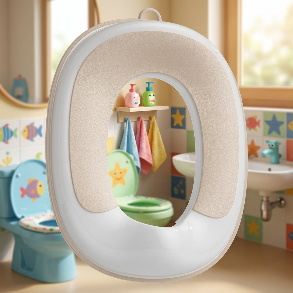 Universal Children Toilet Training Seat Splash Proof Soft Potty Seat for Kids