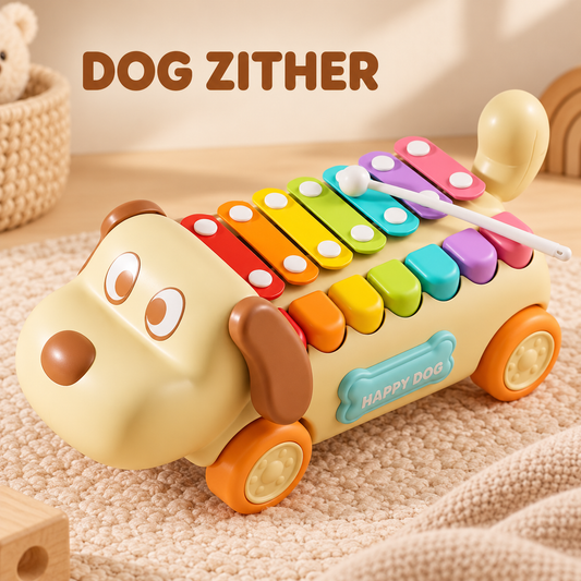 Two In One Hand-Cranked Piano & Xylophone Toy for Toddlers