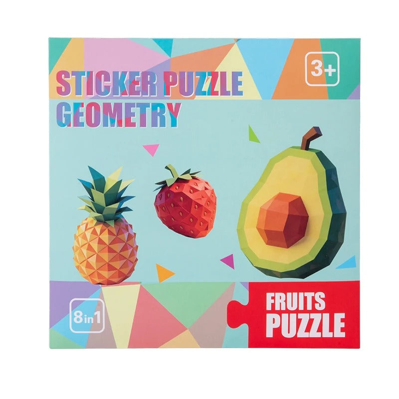 3D Geometric Sticker Puzzle Kids DIY Mosaic Collage Craft Kit