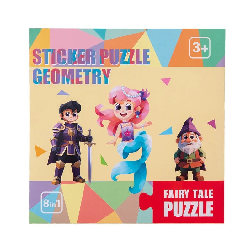 3D Geometric Sticker Puzzle Kids DIY Mosaic Collage Craft Kit