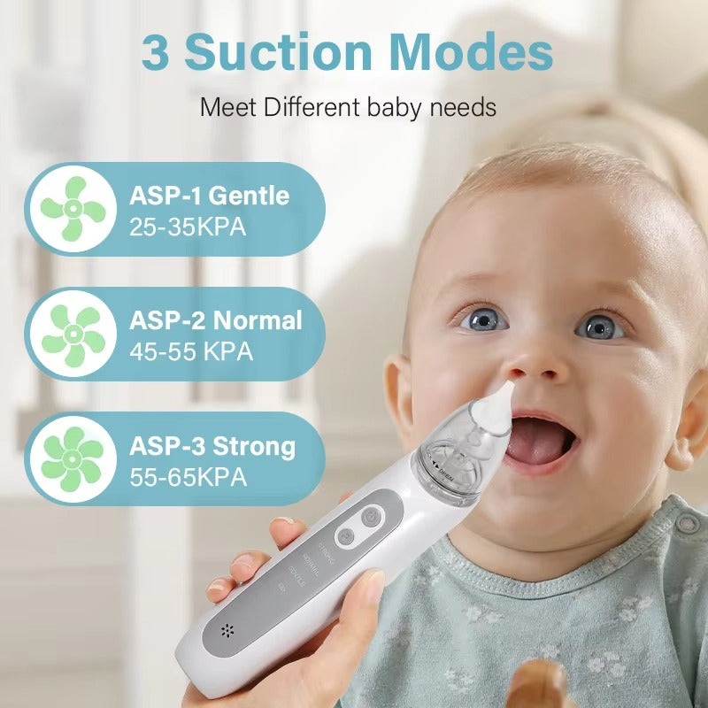 Baby Nuvia Electric Nasal Aspirator with Soft Silicone Tips & Soothing Music