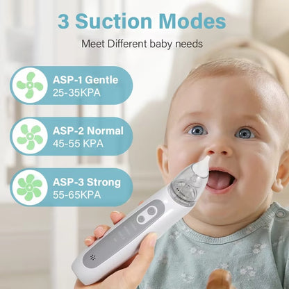 Baby Nuvia Electric Nasal Aspirator with Soft Silicone Tips & Soothing Music