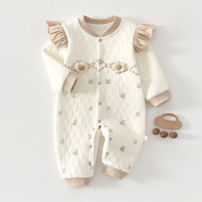 Baby Winter Jumpsuit, Thick Cotton 3-Layer Outfit for 0–18 Months