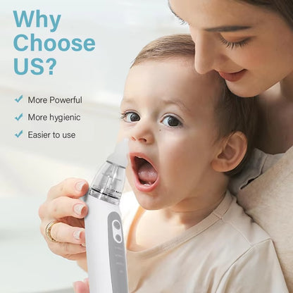 Baby Nuvia Electric Nasal Aspirator with Soft Silicone Tips & Soothing Music