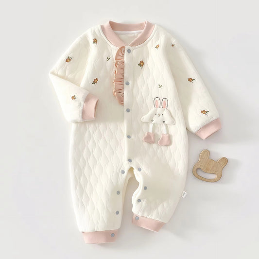 Baby Winter Jumpsuit, Thick Cotton 3-Layer Outfit for 0–18 Months