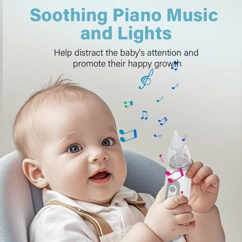 Baby Nuvia Electric Nasal Aspirator with Soft Silicone Tips & Soothing Music