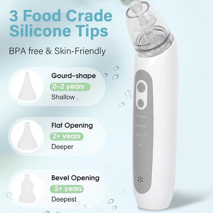 Baby Nuvia Electric Nasal Aspirator with Soft Silicone Tips & Soothing Music